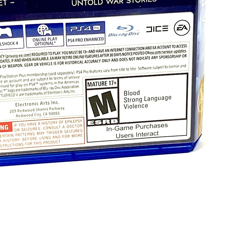 Battlefield V 5 PS4 PlayStation 4 Game EA DICE Complete CIB Case Wear Tested